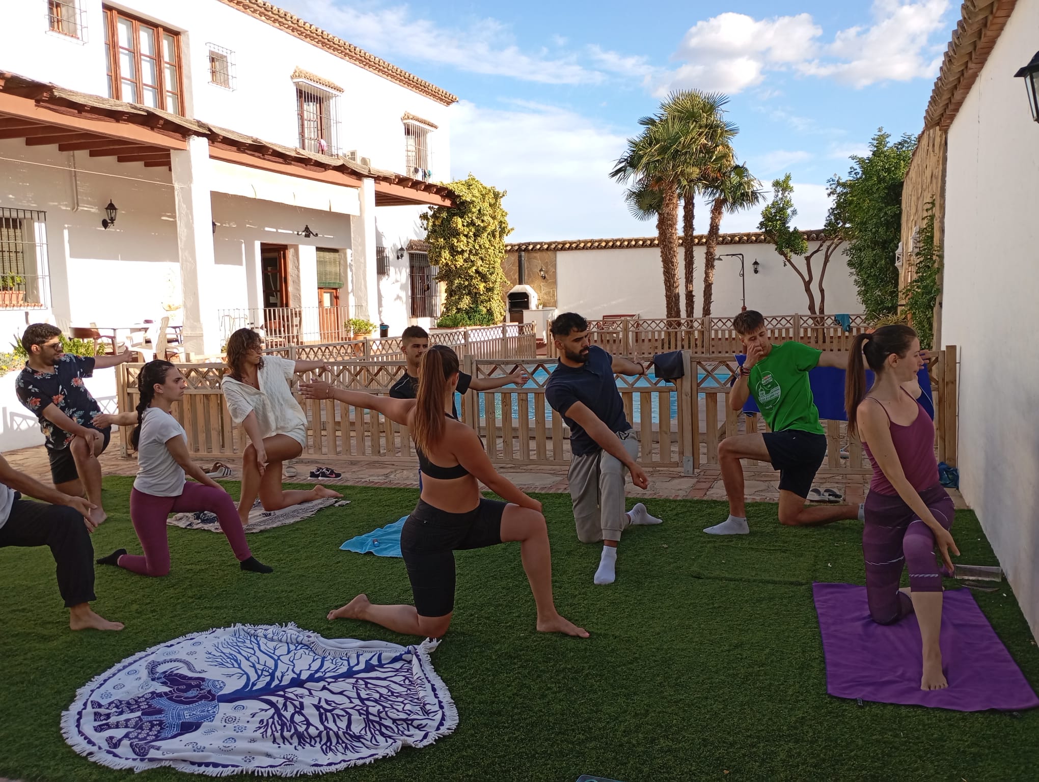 Youth yoga workshop in Spain as part of Erasmus program